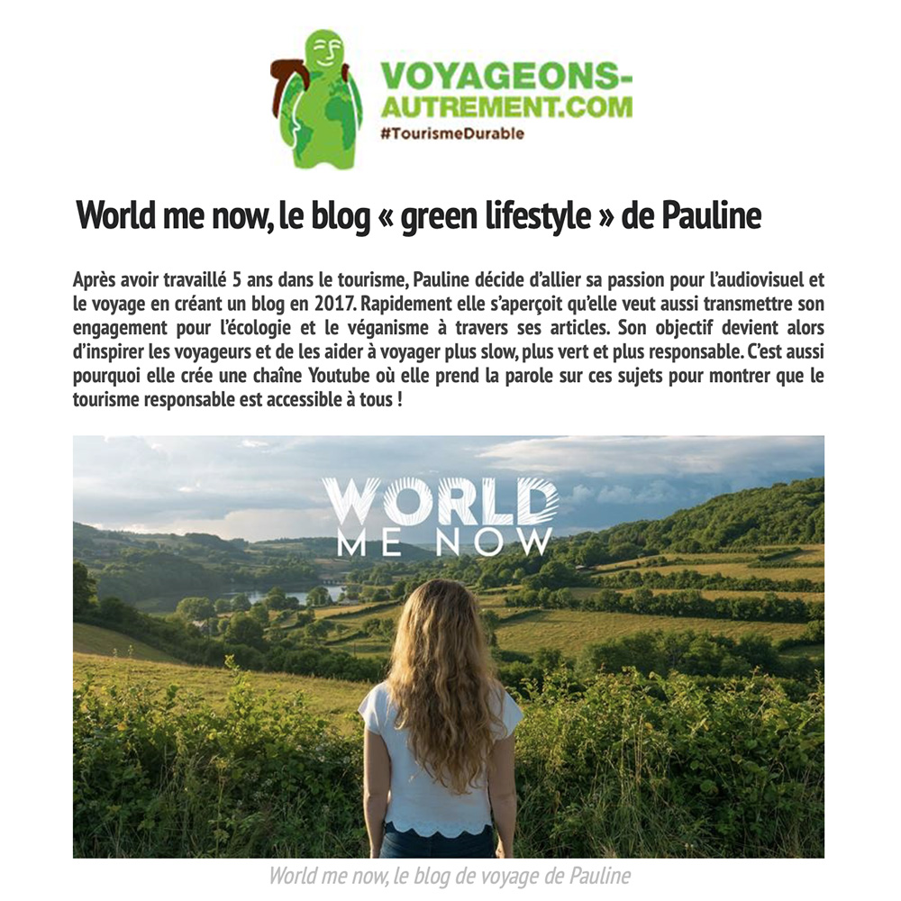 article voyageons autrement world me now